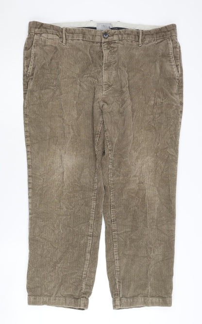 Marks & Spencer Beige Corduroy Trousers 42 Regular