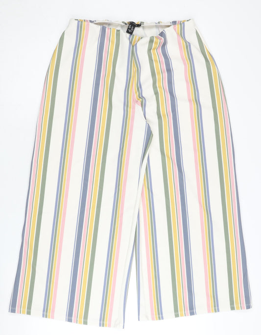 New Look Women's Multicoloured Striped Trousers