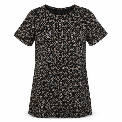 FatFace Women's Floral T-Shirt Dress Black Size 10