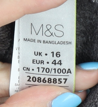 Womens UK Size 16 Marks and Spencer Grey Basic Jacket