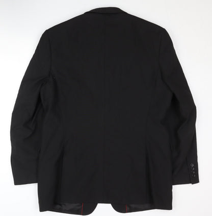Mens UK Size 44 Burton Regular Black Suit Jacket