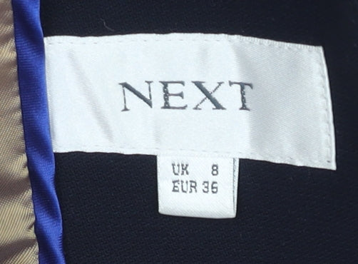 Next Women's Black Blazer Size 8, Regular Fit, Lined