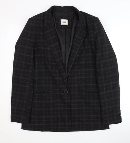 Pimkie Black Check Blazer Unisex M Formal Jacket