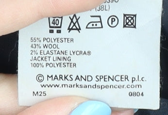 Marks and Spencer Men's Black 38 Long Blazer Jacket