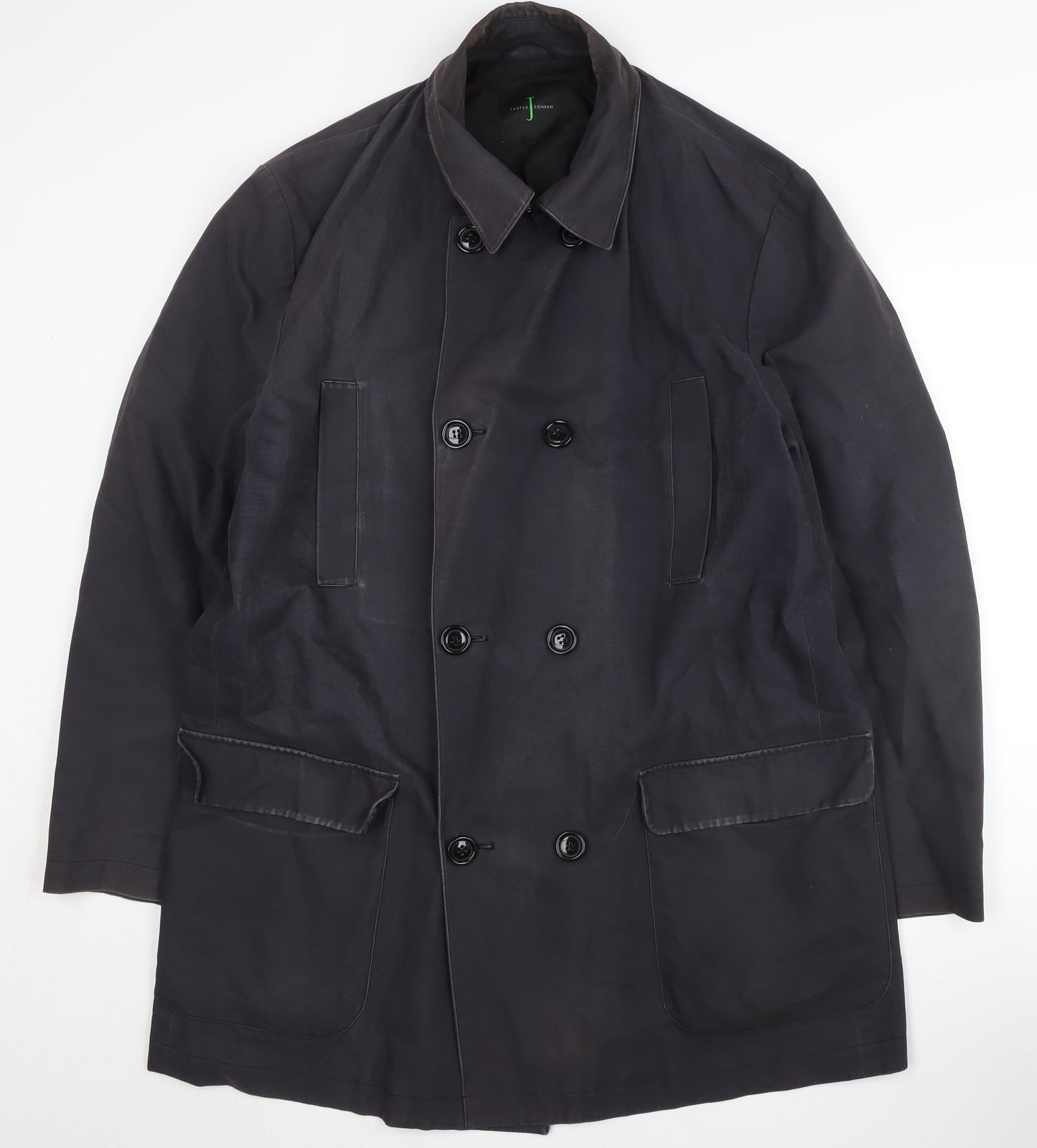 Mens UK Size L Jasper Conran Black Overcoat