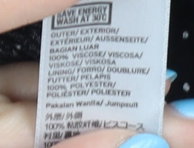 Topshop Petite Black Floral Jumpsuit, Size 6, Viscose