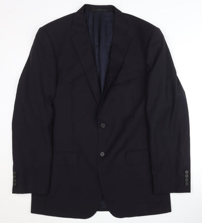 Marks and Spencer Men's Black Wool Long Blazer 40