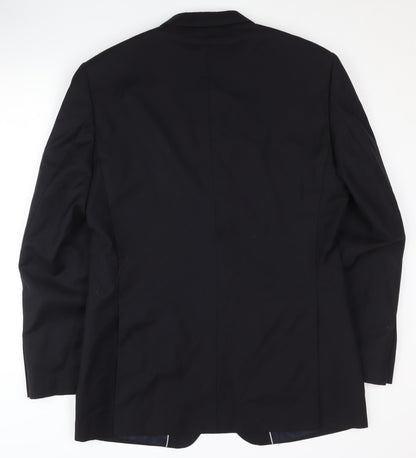 Marks and Spencer Men's Black Wool Long Blazer 40