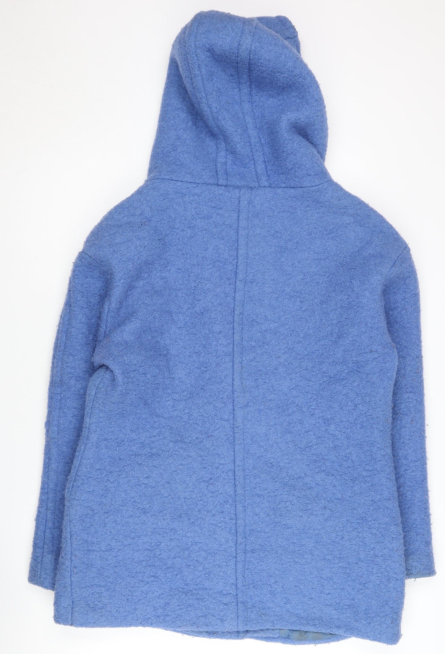 A&G Women's Blue Wool Coat Size 10 Hooded