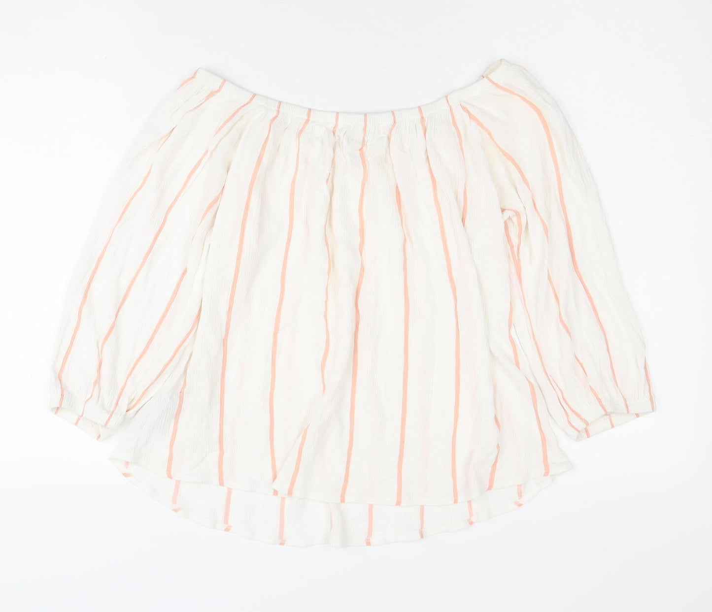 Miss Selfridge Women's White Striped Blouse UK 10