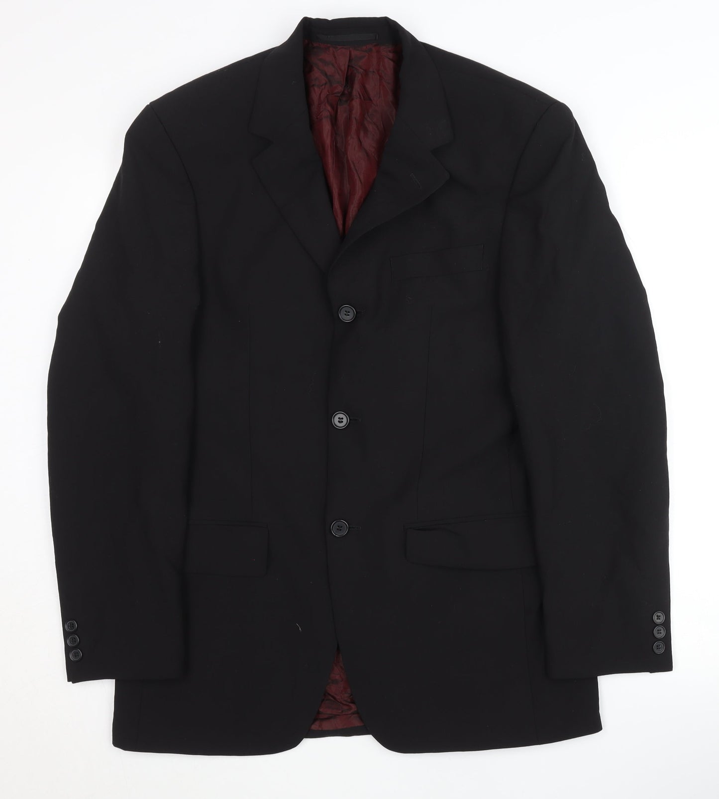 Contemporary Men's Black Suit Jacket 36R