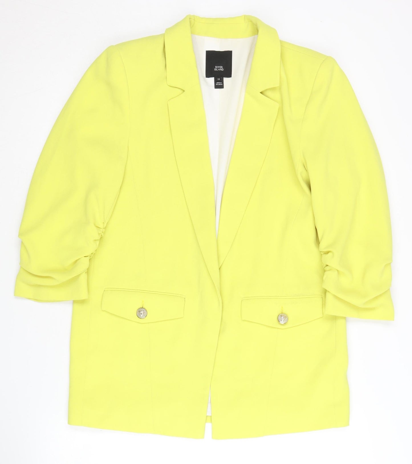 River Island Women’s Yellow Blazer Size 10 Suit Jacket