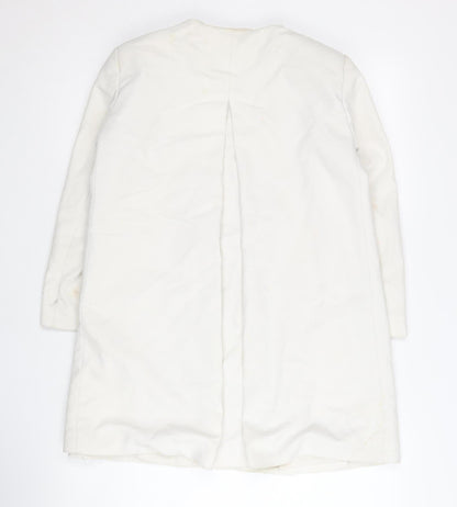 Womens UK Size S Zara White Basic Jacket