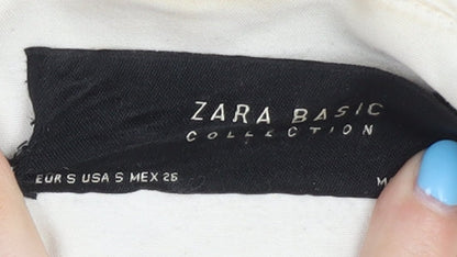 Womens UK Size S Zara White Basic Jacket