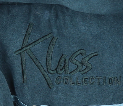 Klass Blue Suede Women's L Coat with Zipped Pockets