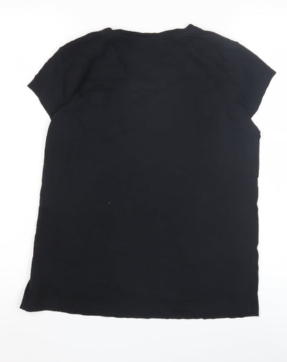 Mustang Unisex Black Crew Neck T-Shirt Medium