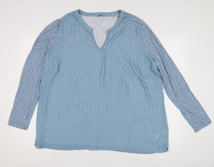 Limited by Tchibo Women's Blue Geometric Blouse Size 20