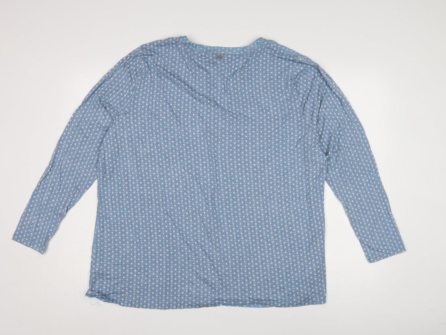 Limited by Tchibo Women's Blue Geometric Blouse Size 20