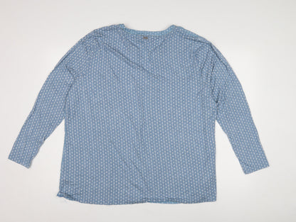 Limited by Tchibo Women's Blue Geometric Blouse Size 20