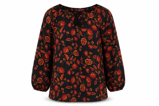 Womens UK Size 12 BHS Black Tunic Blouse