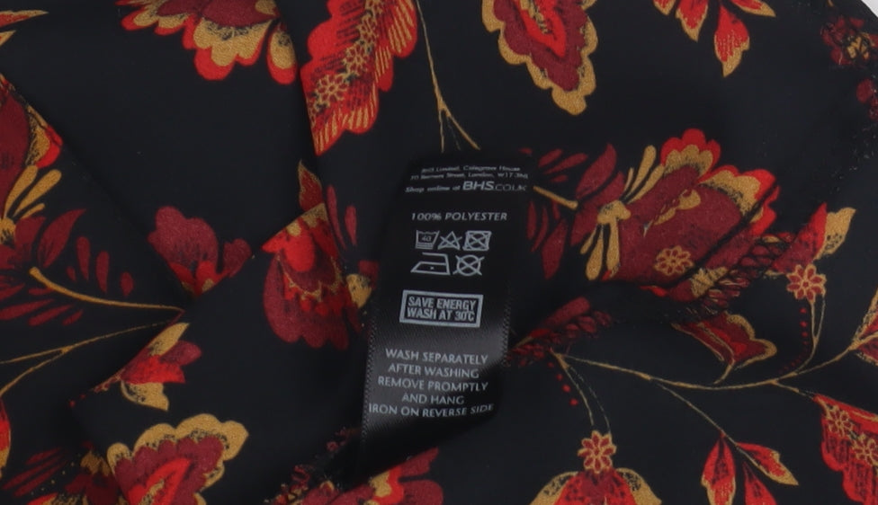 Womens UK Size 12 BHS Black Tunic Blouse