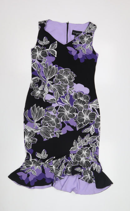 Frank Lyman Women's Multicoloured Floral Sheath Dress Size 10