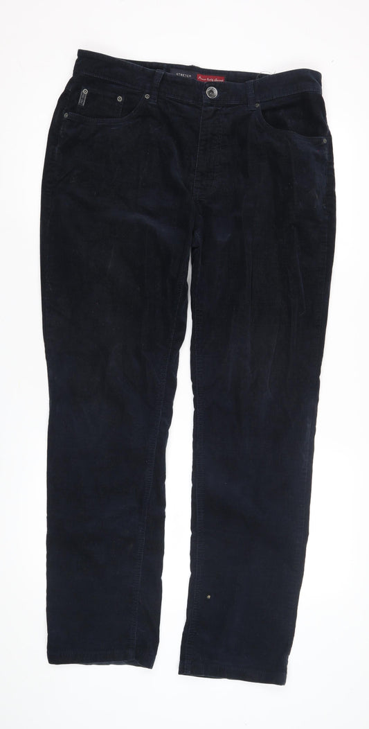 Mens UK Size M Charlie's Vogue Regular Fit Casual Blue Trousers