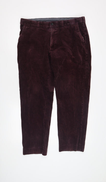 Marks and Spencer Men's Brown Corduroy Trousers L