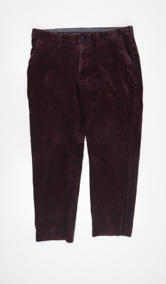 Marks and Spencer Men's Brown Corduroy Trousers L