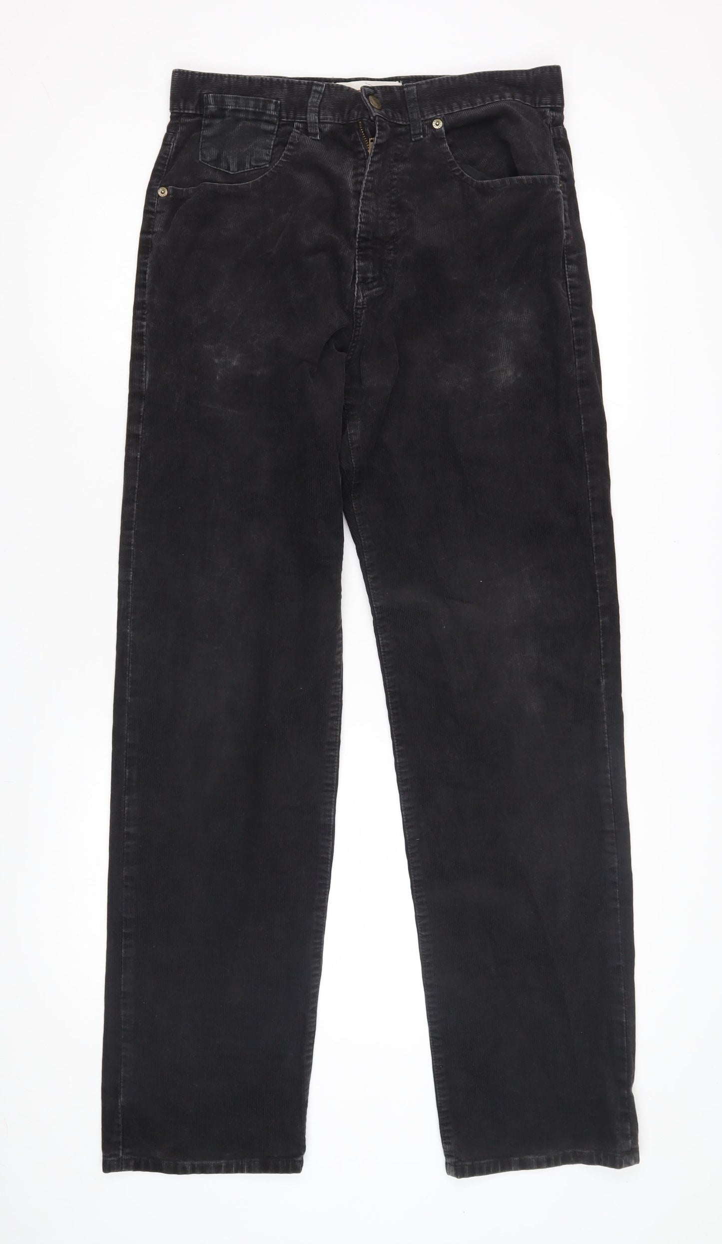 Next Men's Black Relaxed Fit Trousers 32L
