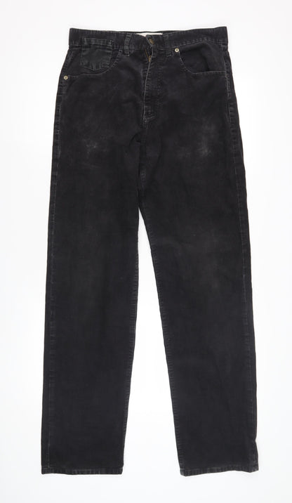 Next Men's Black Relaxed Fit Trousers 32L