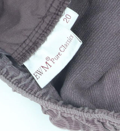 EWM Women's Purple Corduroy Trousers Size 20