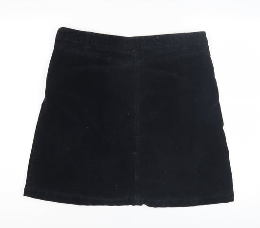 M&Co Women Black Corduroy Skirt Size 16 Pencil Style