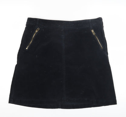 M&Co Women Black Corduroy Skirt Size 16 Pencil Style