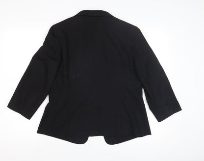 Black M&S Women Blazer Size 14, Regular Fit