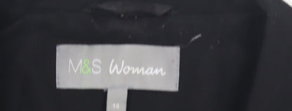 Black M&S Women Blazer Size 14, Regular Fit