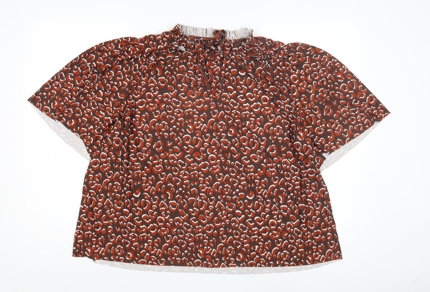 Womens UK Size 14 NEXT Brown Tunic Blouse