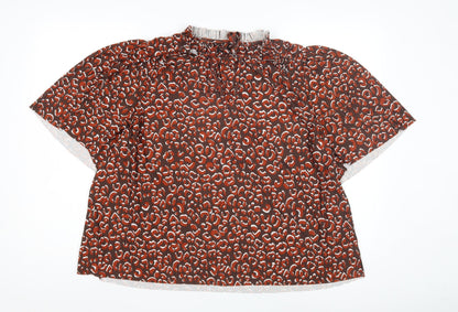 Womens UK Size 14 NEXT Brown Tunic Blouse