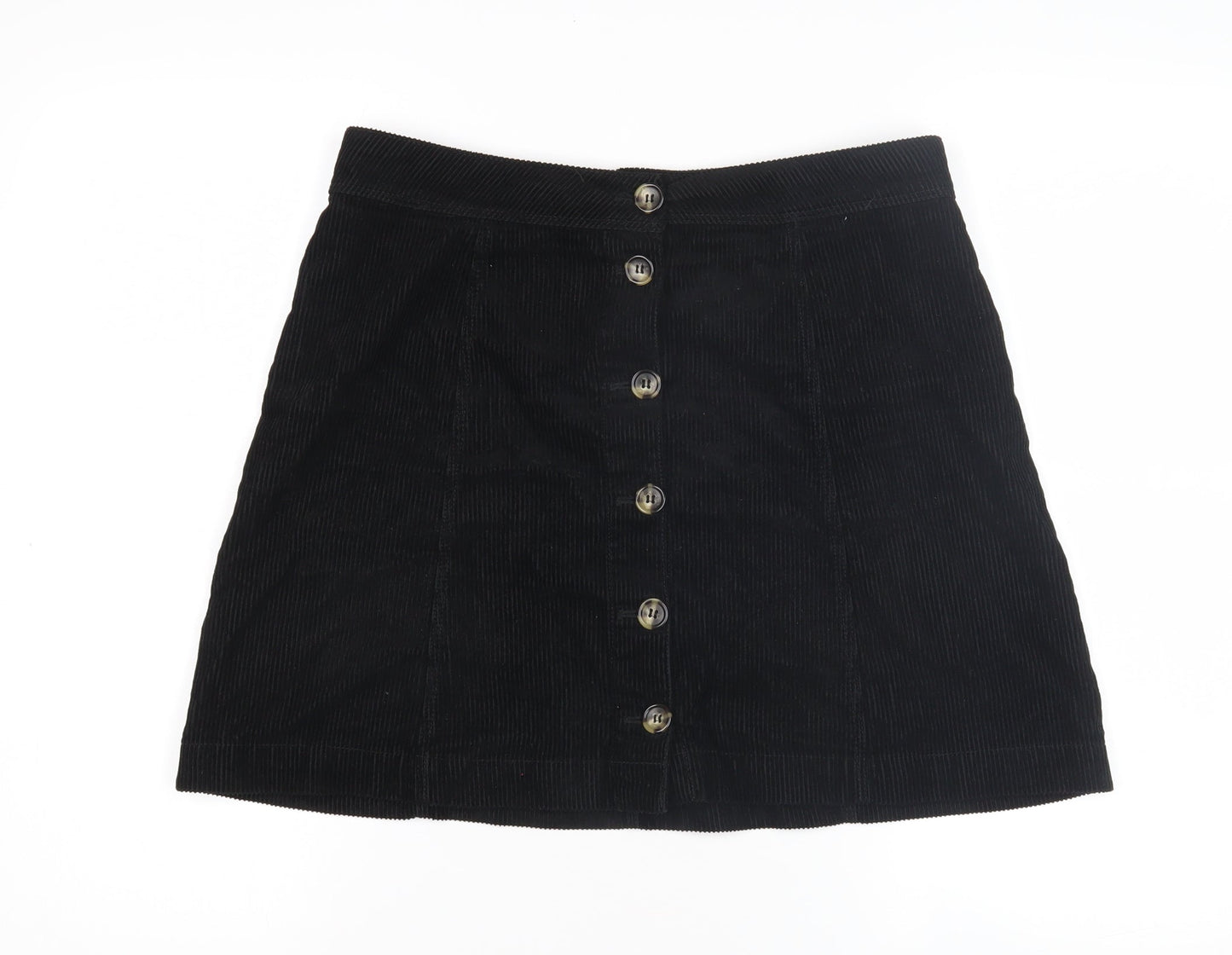 H&M Women's Black Corduroy Pencil Skirt Size 12