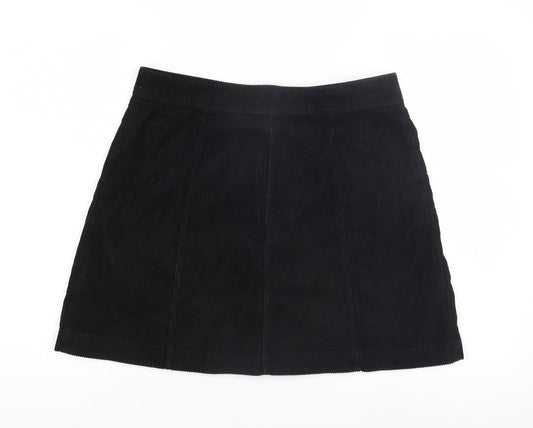 H&M Women's Black Corduroy Pencil Skirt Size 12