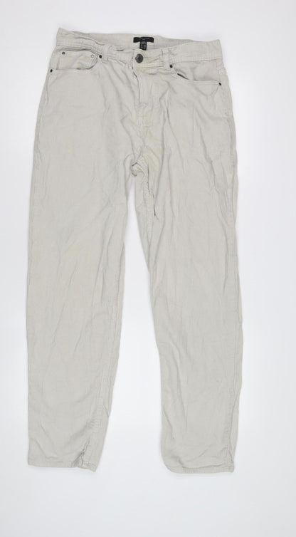 New Look Men's Beige Corduroy Trousers Size 32
