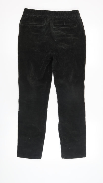 Ed Walters Boys Black Corduroy Trousers - Size S, Relaxed Fit