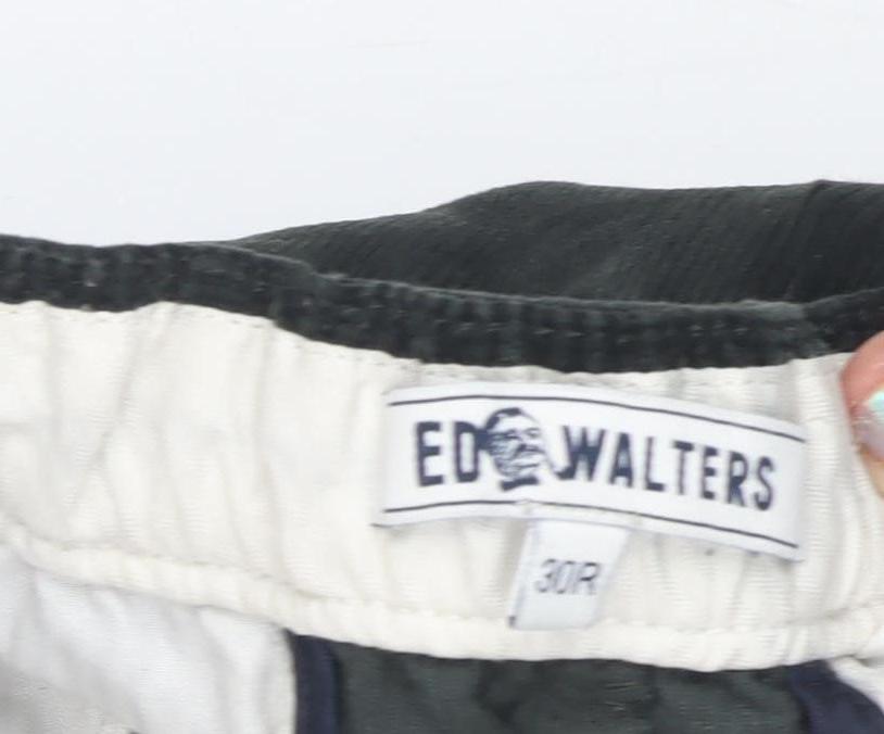 Ed Walters Boys Black Corduroy Trousers - Size S, Relaxed Fit