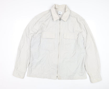 Mens UK Size M H&M White Basic Jacket
