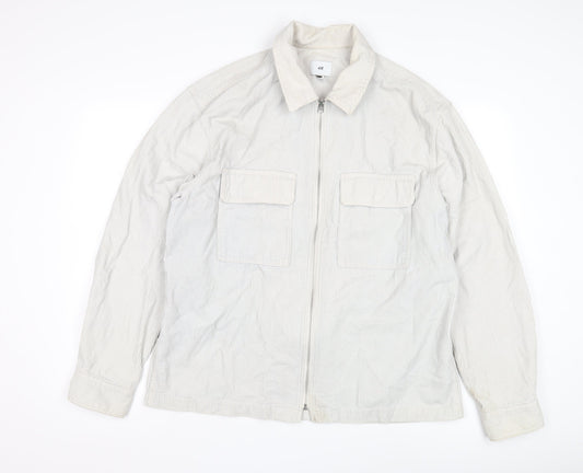Mens UK Size M H&M White Basic Jacket