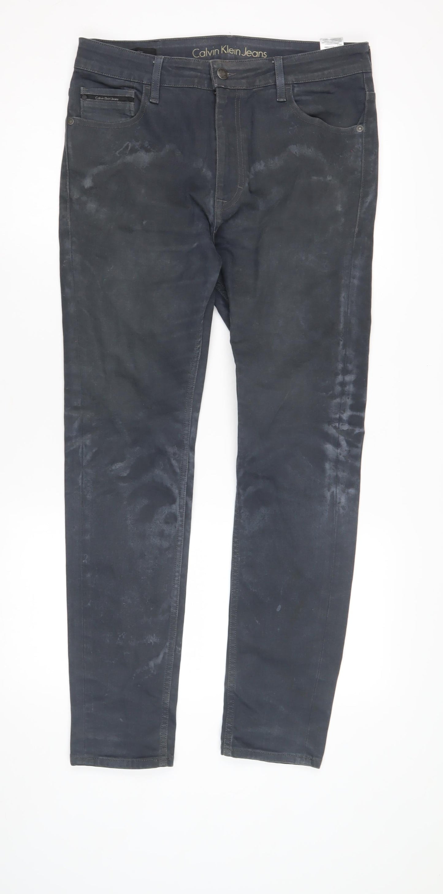 Mens UK Size 32 Calvin Klein  Straight Black Jeans