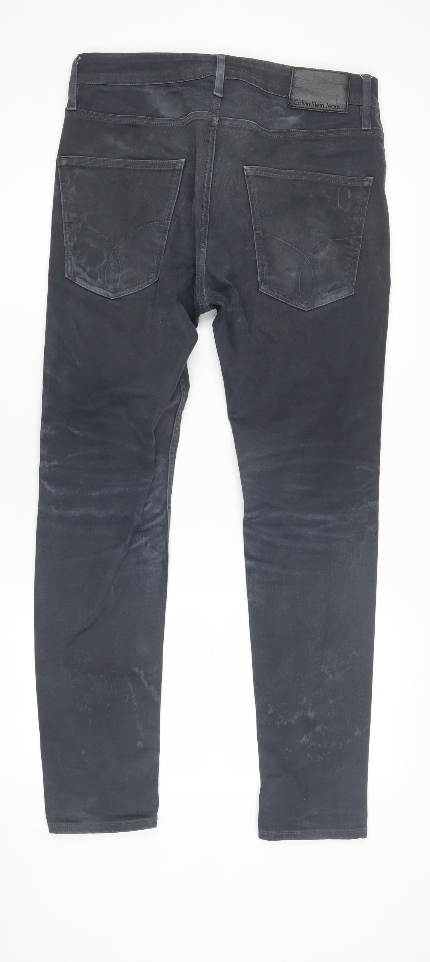 Mens UK Size 32 Calvin Klein  Straight Black Jeans