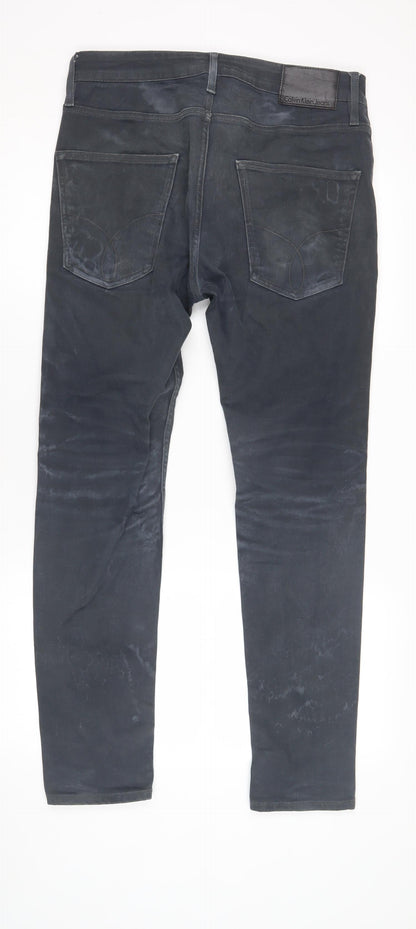 Mens UK Size 32 Calvin Klein  Straight Black Jeans
