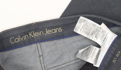 Mens UK Size 32 Calvin Klein  Straight Black Jeans