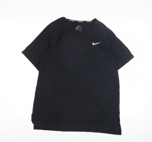 Nike Black Dri-FIT Running T-Shirt, M, Unisex Adults